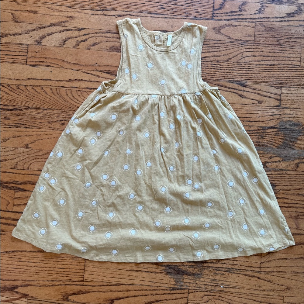 Rylee + Cru Floral Kids Dress in yellow